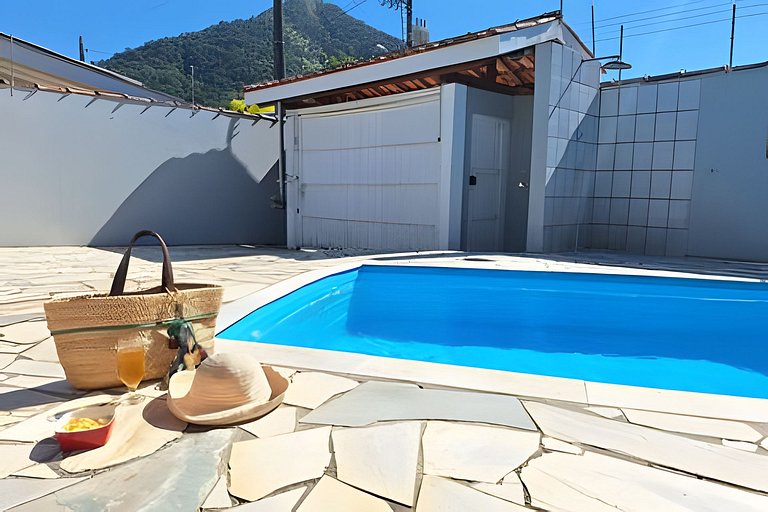 Praia, piscina e churrasco