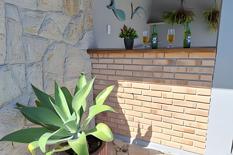 Praia, piscina e churrasco