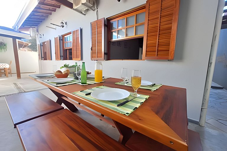 Praia, piscina e churrasco