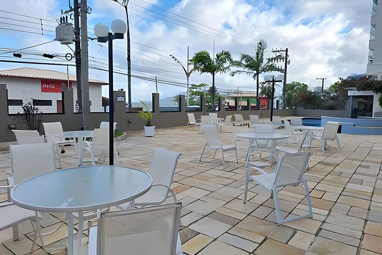 Cobertura com jacuzzi, churrasqueira e vista mar