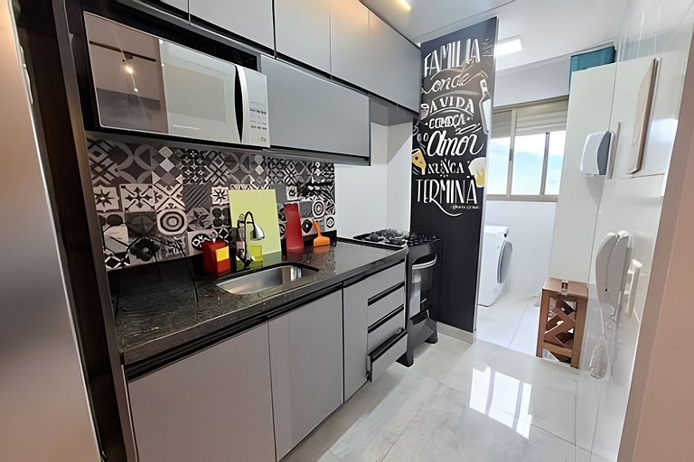 Apto charmoso em cond Clube na Martim de Sá